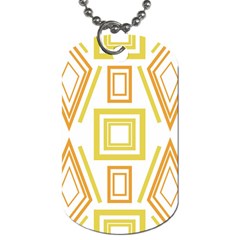 Abstract Pattern Geometric Backgrounds   Dog Tag (two Sides) by Eskimos