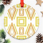 Abstract pattern geometric backgrounds   Round Ornament (Two Sides) Back