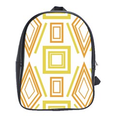 Abstract Pattern Geometric Backgrounds   School Bag (xl) by Eskimos