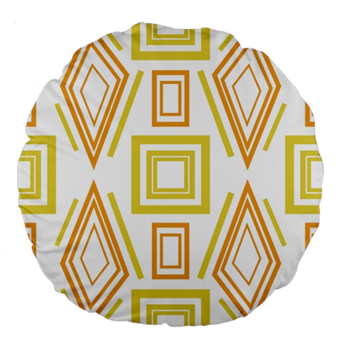 Abstract pattern geometric backgrounds   Large 18  Premium Flano Round Cushions