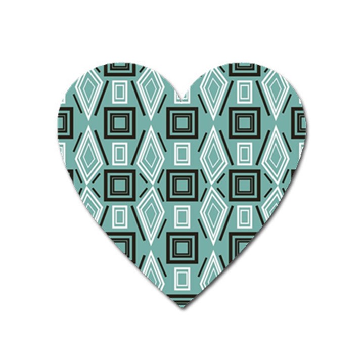 Abstract geometric design   geometric fantasy   Heart Magnet