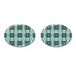 Abstract geometric design   geometric fantasy   Cufflinks (Oval) Front(Pair)