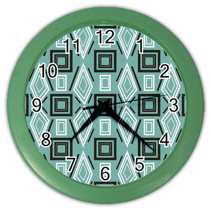 Abstract geometric design   geometric fantasy   Color Wall Clock