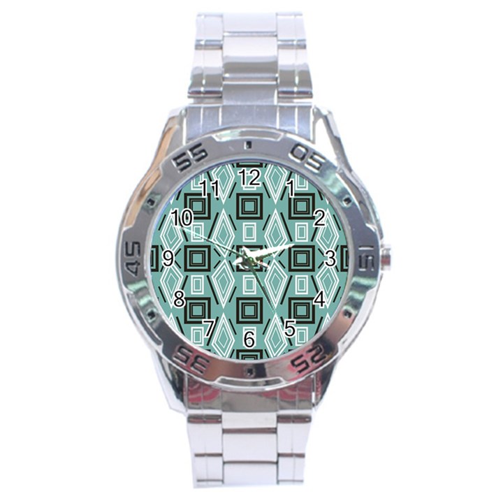 Abstract geometric design   geometric fantasy   Stainless Steel Analogue Watch