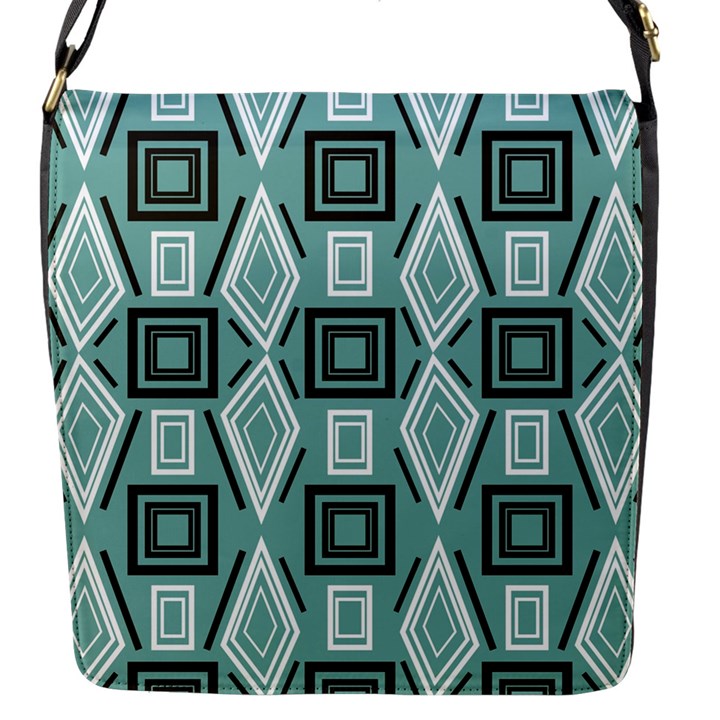 Abstract geometric design   geometric fantasy   Flap Closure Messenger Bag (S)