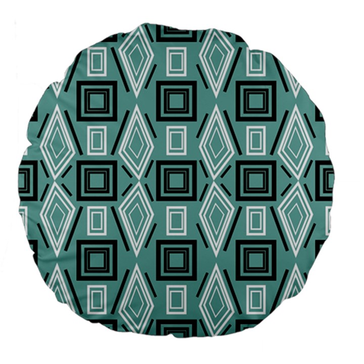 Abstract geometric design   geometric fantasy   Large 18  Premium Flano Round Cushions