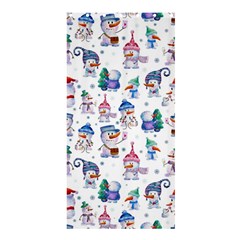 Cute Snowmen Celebrate New Year Shower Curtain 36  X 72  (stall)  by SychEva