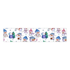 Cute Snowmen Celebrate New Year Velvet Scrunchie by SychEva