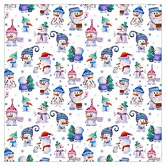 Cute Snowmen Celebrate New Year Lightweight Scarf 