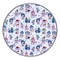 Cute Snowmen Celebrate New Year Wireless Charger by SychEva