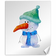 Snowman Canvas 8  X 10  by SychEva