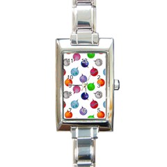 Christmas Balls Rectangle Italian Charm Watch by SychEva