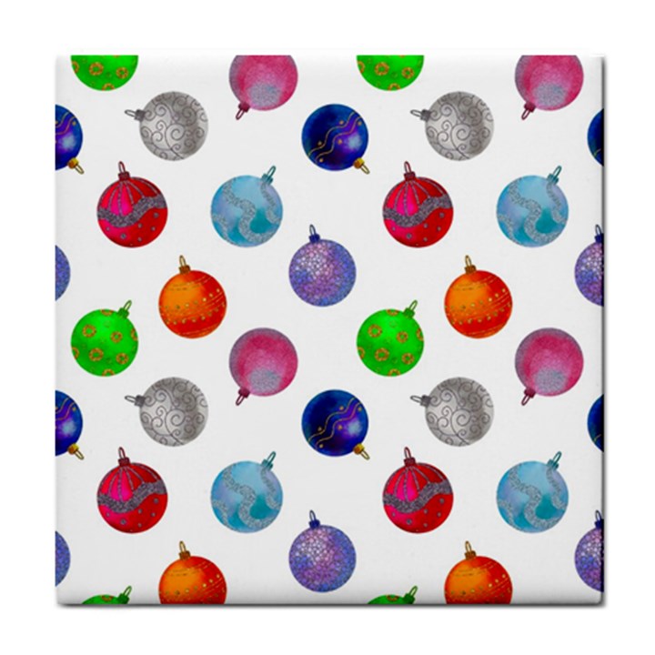 Christmas Balls Tile Coaster