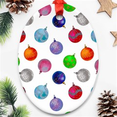 Christmas Balls Ornament (oval) by SychEva