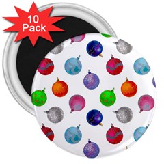 Christmas Balls 3  Magnets (10 Pack)  by SychEva