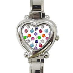 Christmas Balls Heart Italian Charm Watch by SychEva