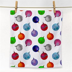 Christmas Balls Face Towel by SychEva