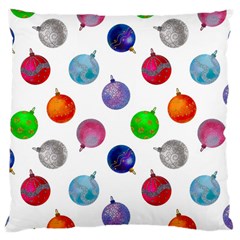 Christmas Balls Large Cushion Case (one Side) by SychEva