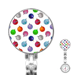 Christmas Balls Stainless Steel Nurses Watch by SychEva