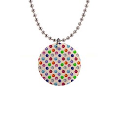 Christmas Balls 1  Button Necklace by SychEva