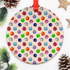 Christmas Balls Round Ornament (two Sides) by SychEva