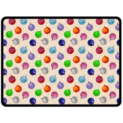 Christmas Balls Fleece Blanket (large)  by SychEva