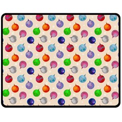 Christmas Balls Fleece Blanket (medium)  by SychEva