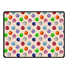 Christmas Balls Double Sided Fleece Blanket (small)  by SychEva