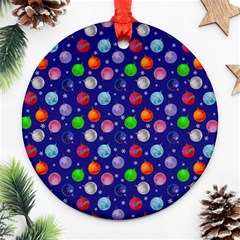 Christmas Balls Round Ornament (two Sides) by SychEva