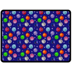 Christmas Balls Fleece Blanket (large)  by SychEva