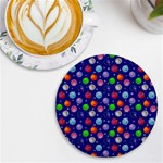 Christmas Balls UV Print Round Tile Coaster Front