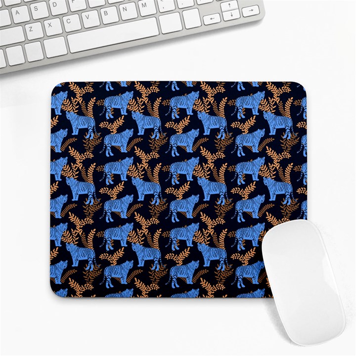 Blue Tigers Large Mousepads