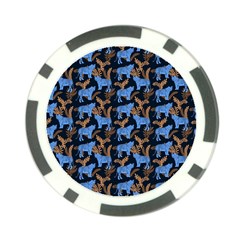 Blue Tigers Poker Chip Card Guard by SychEva