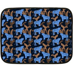 Blue Tigers Fleece Blanket (mini) by SychEva