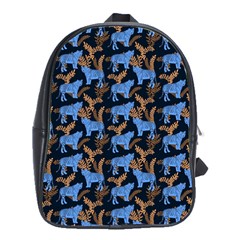 Blue Tigers School Bag (large) by SychEva