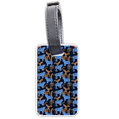 Blue Tigers Luggage Tag (one Side) by SychEva