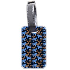 Blue Tigers Luggage Tag (two Sides) by SychEva