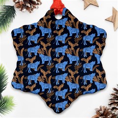 Blue Tigers Ornament (snowflake) by SychEva