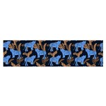 Blue Tigers Satin Scarf (Oblong) Front