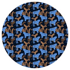 Blue Tigers Round Trivet by SychEva