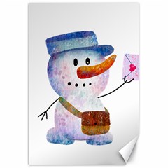 Snowman Canvas 12  X 18  by SychEva