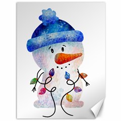 Snowman Canvas 36  X 48  by SychEva