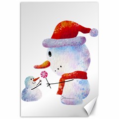 Snowman Canvas 20  X 30  by SychEva