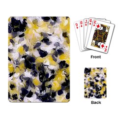 Black, Gray And Yellow Swirls  Playing Cards Single Design (rectangle) by Khoncepts