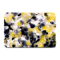 Black, Gray And Yellow Swirls  Plate Mats by Khoncepts