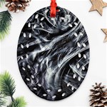 Giger Love Letter Oval Filigree Ornament (Two Sides) Front