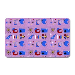 Pink 50s Pattern Magnet (rectangular) by NerdySparkleGoth