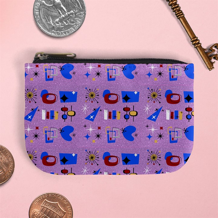 Pink 50s Pattern Mini Coin Purse