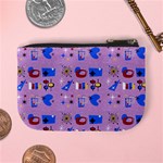 Pink 50s Pattern Mini Coin Purse Back