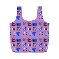 Pink 50s Pattern Full Print Recycle Bag (m) by NerdySparkleGoth